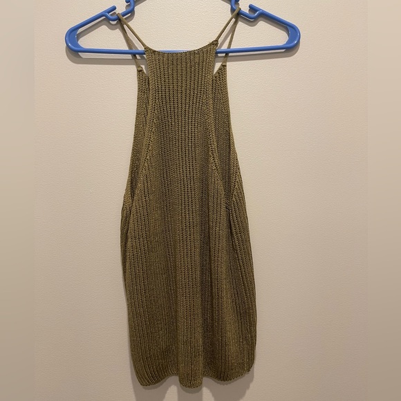 Boutique green sweater tank large - Picture 3 of 4
